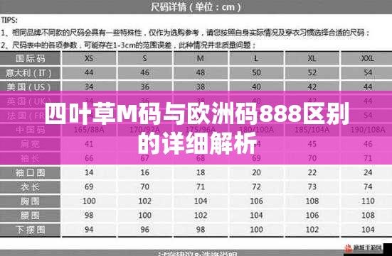 四叶草M码与欧洲码888区别的详细解析