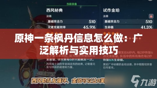 原神一条枫丹信息怎么做：广泛解析与实用技巧