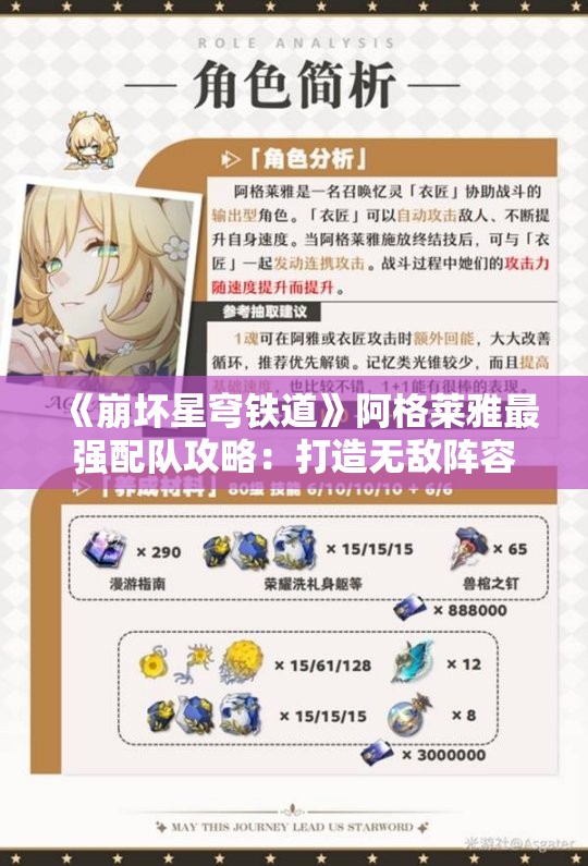 《崩坏星穹铁道》阿格莱雅最强配队攻略：打造无敌阵容