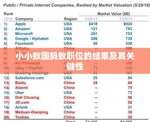 小小蚁国蚂蚁职位的结果及其关键性